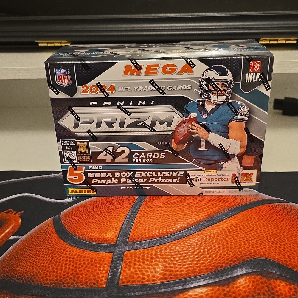 Panini Prizm NFL Trading Cards Mega Box - Purple